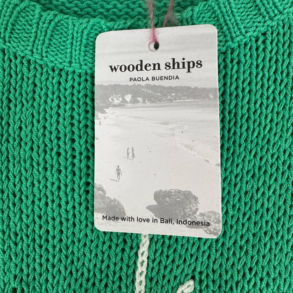 Wooden Ships Green Crew Neck Sweater - Picture 4 of 4